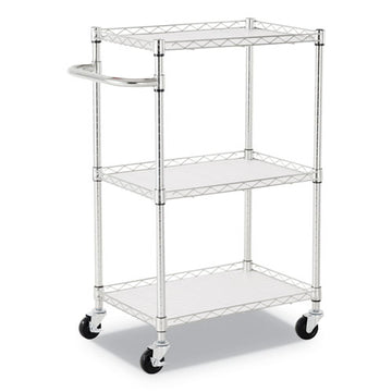 Alera® 3-shelf Wire Cart With Liners, 24w X 16d X 39h, Silver, 500-lb Capacity freeshipping - TVN Wholesale